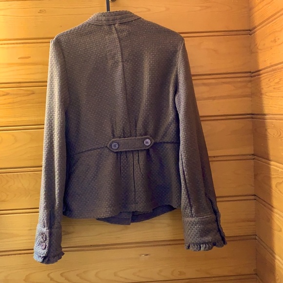 Decree Women’s Ruffled Blazer, Taupe, Women’s Large - Picture 3 of 3